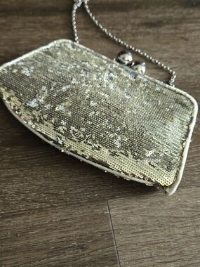 Jeanne Lottie Sparkling Champagne Sequin Clutch